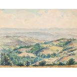 Eugenio Cecconi (Livorno 1842-Firenze 1903) - Tuscan hills, 1898