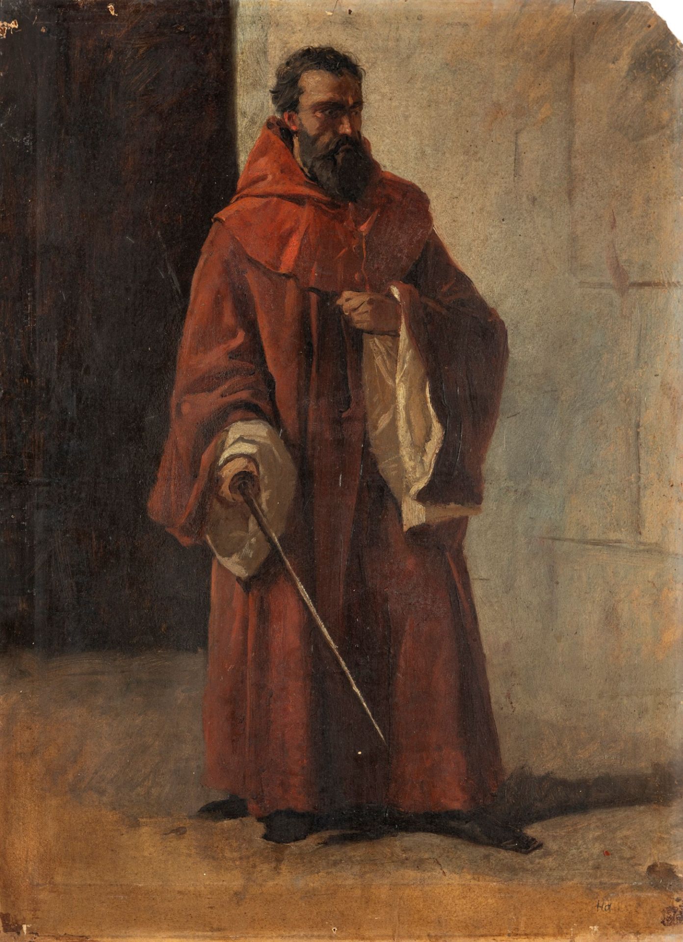 Attribuito a Federico Faruffini (Sesto San Giovanni, 1833 – Perugia, 1869) - Figure study for histor