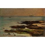 Antonio Salvetti (Colle Val D'Elsa 1854-1931) - Marine landscape in Livorno, 1925