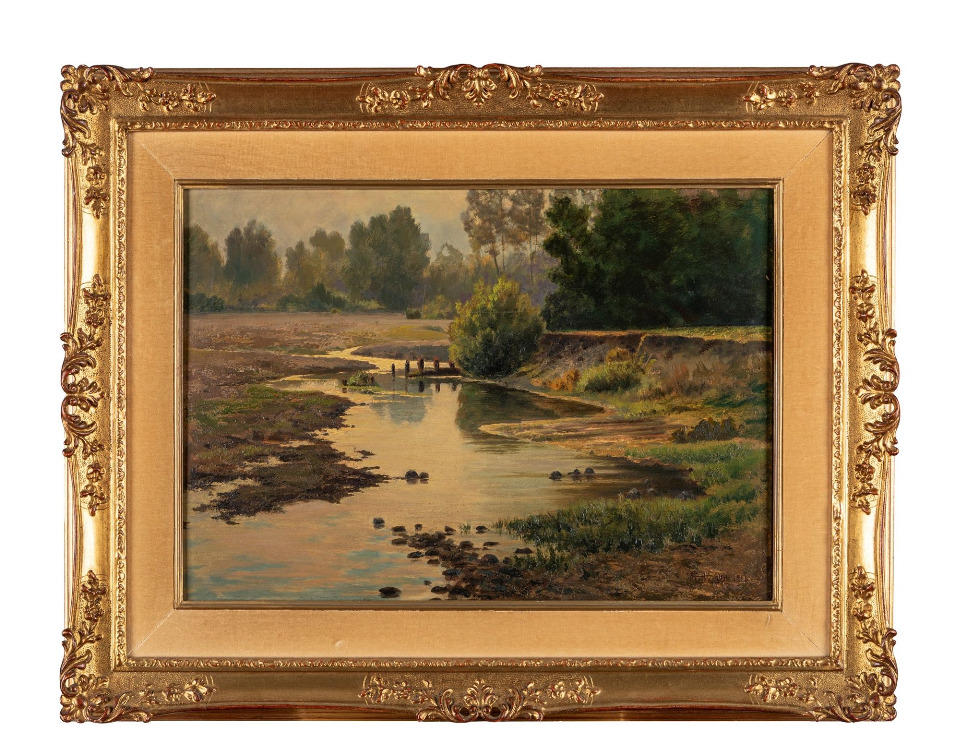 Camillo Merlo (Torino 1856-1931) - The river, 1918 - Image 2 of 3