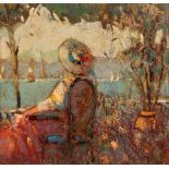 Gino Moro (Milano 1901-1976) - Looking at the lake