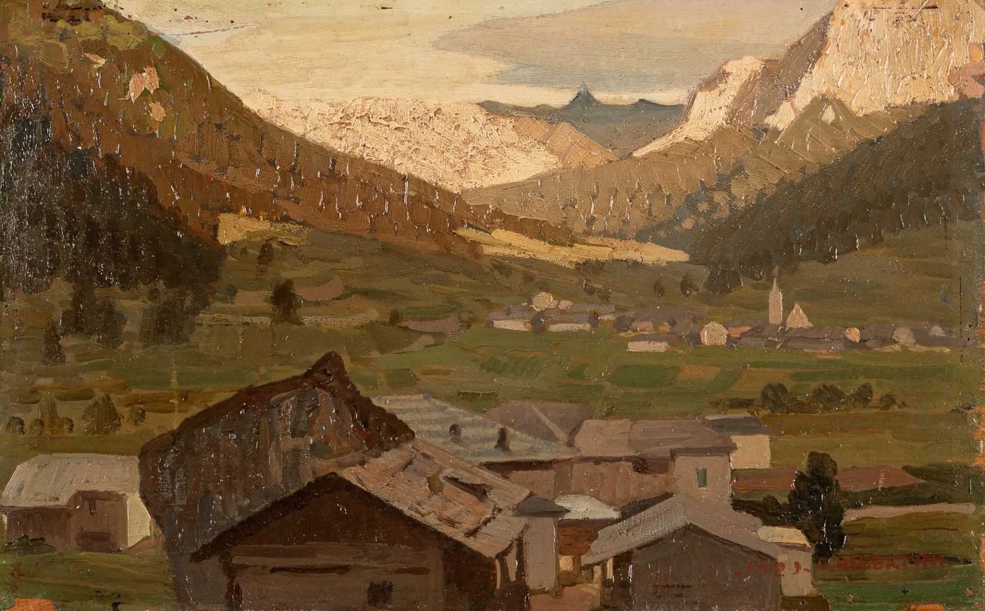 Oreste Albertini (Certosa di Pavia 1887-Besano 1953) - Val San Nicolò, 1929