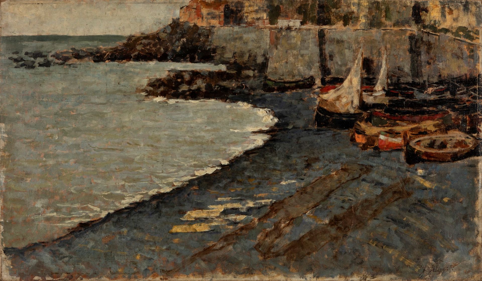 Francesco Filippini (Brescia 1853-1895) - Marine landscape