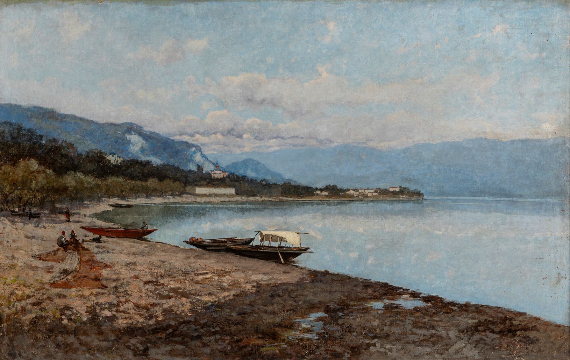Lorenzo Gignous (Modena 1862-Porto Ceresio 1958) - Bellano, Lago di Como