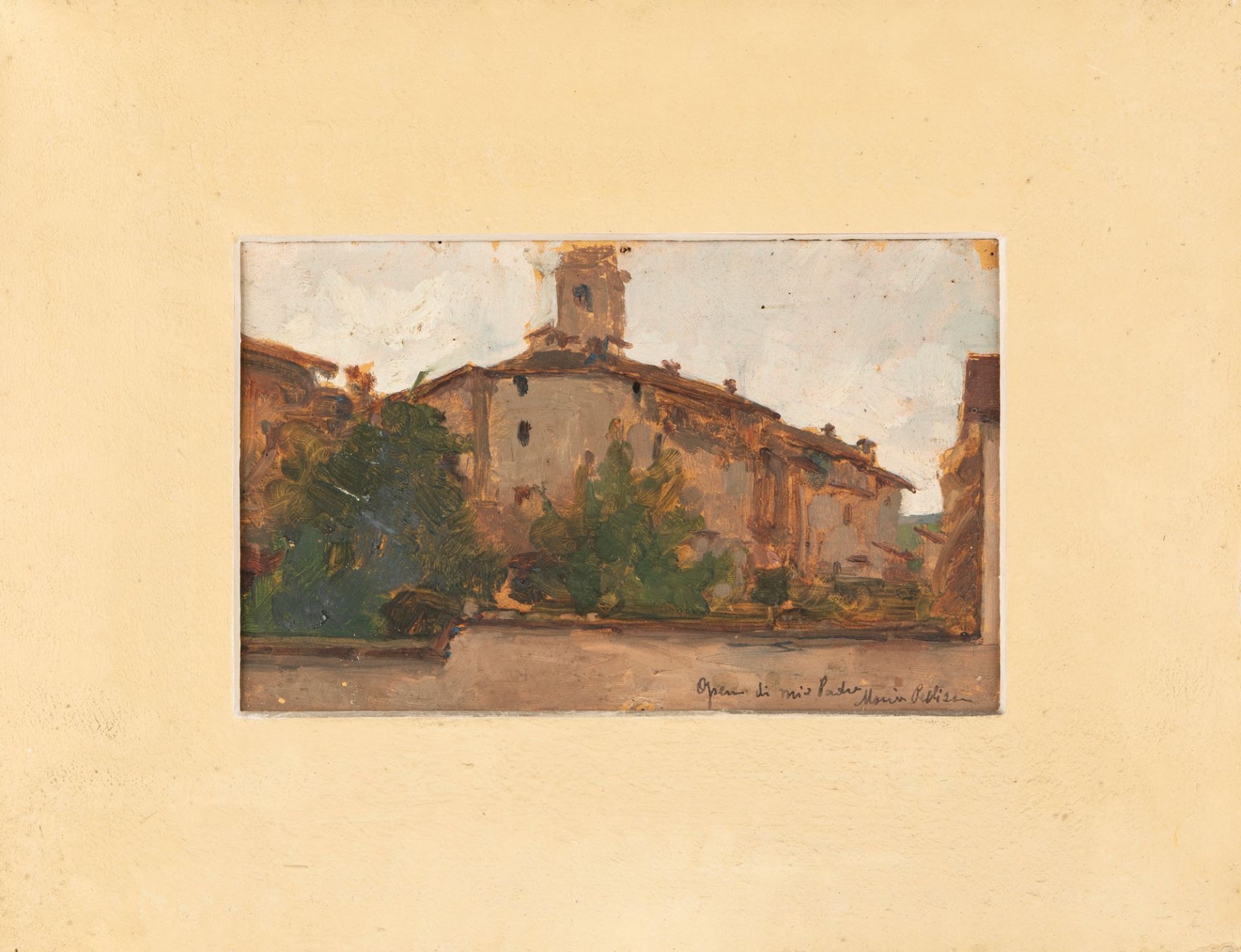Giuseppe Pellizza da Volpedo (Volpedo 1868-1907) - The town of Volpedo with the church of San Piet - Bild 2 aus 3