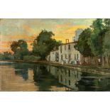 Giuseppe Sartori (Venezia 1863-Padova 1922) - Along the Brenta