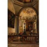 Luigi Cavenaghi (Caravaggio 1844-Milano 1918) - Interior of the Bergamo Cathedral, 1871