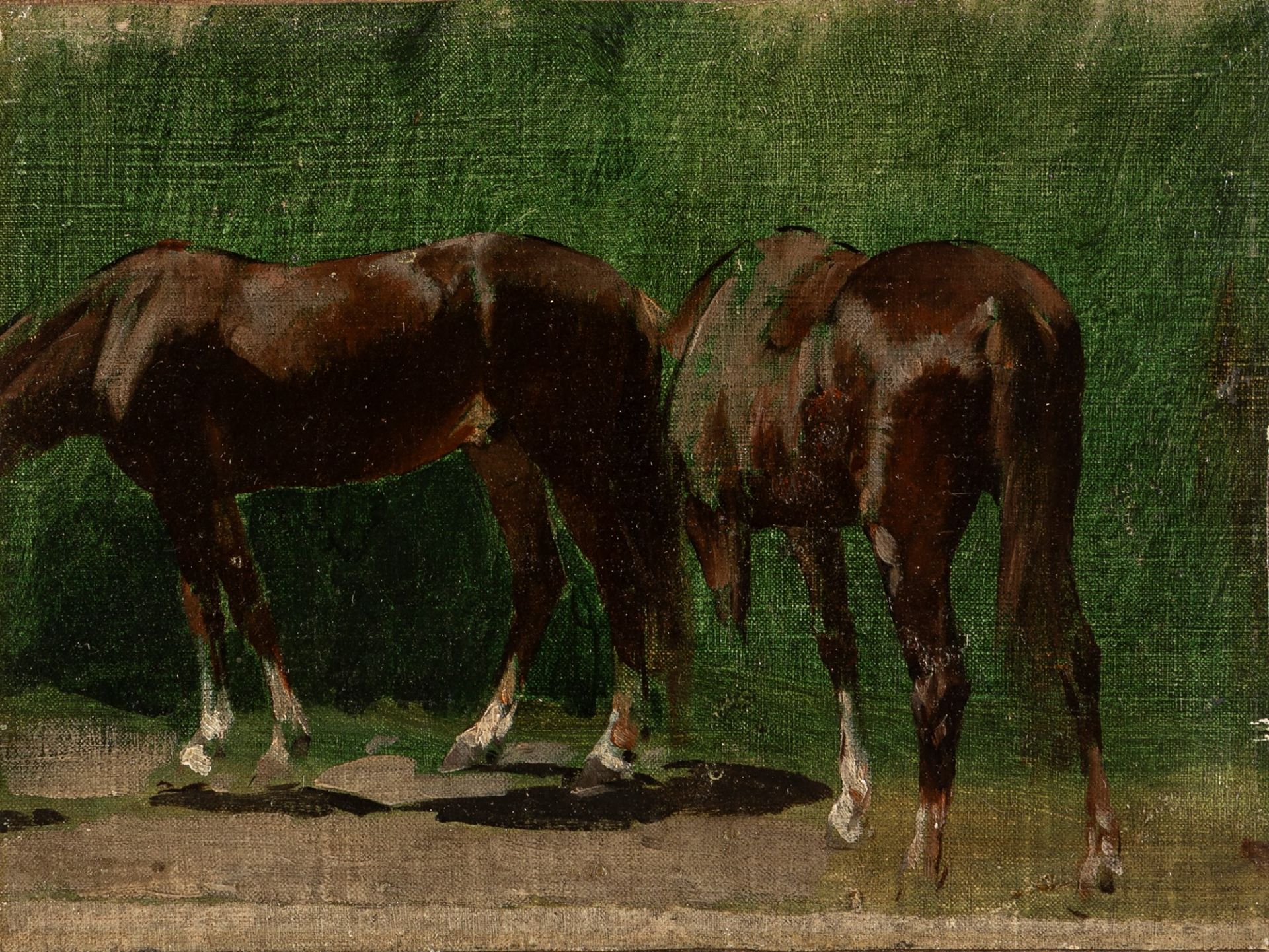 Alberto Pasini (Busseto 1826-Cavoretto 1899) - Horses