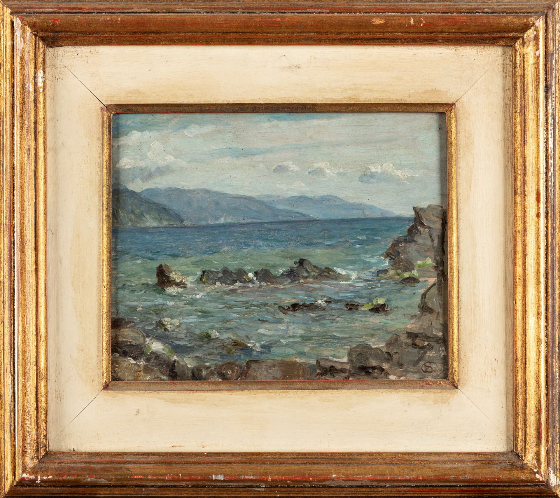 Casimiro Ottone (Vigevano 1856-1942) - Marine landscape - Image 2 of 3