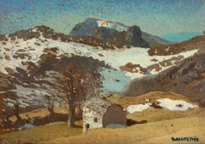 Oreste Albertini (Certosa di Pavia 1887-Besano 1953) - Monte Coltignone, 1919