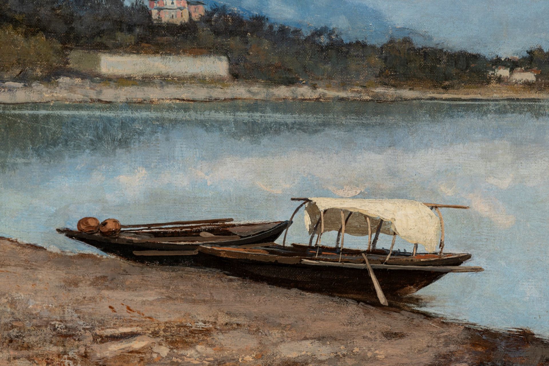 Lorenzo Gignous (Modena 1862-Porto Ceresio 1958) - Bellano, Lago di Como - Image 3 of 7