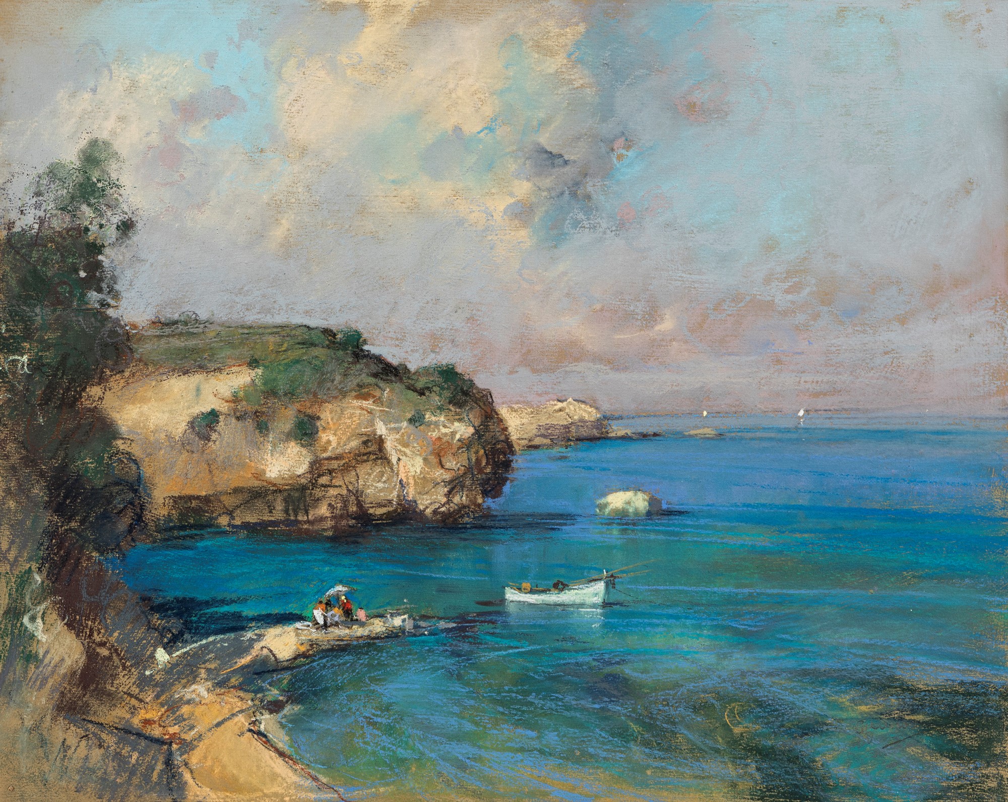 Giuseppe Casciaro (Ortelle 1863-Napoli 1945) - Marina di Capri