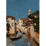 Rubens Santoro (Mongrassano 1859-Napoli 1942) - Venetian Canal