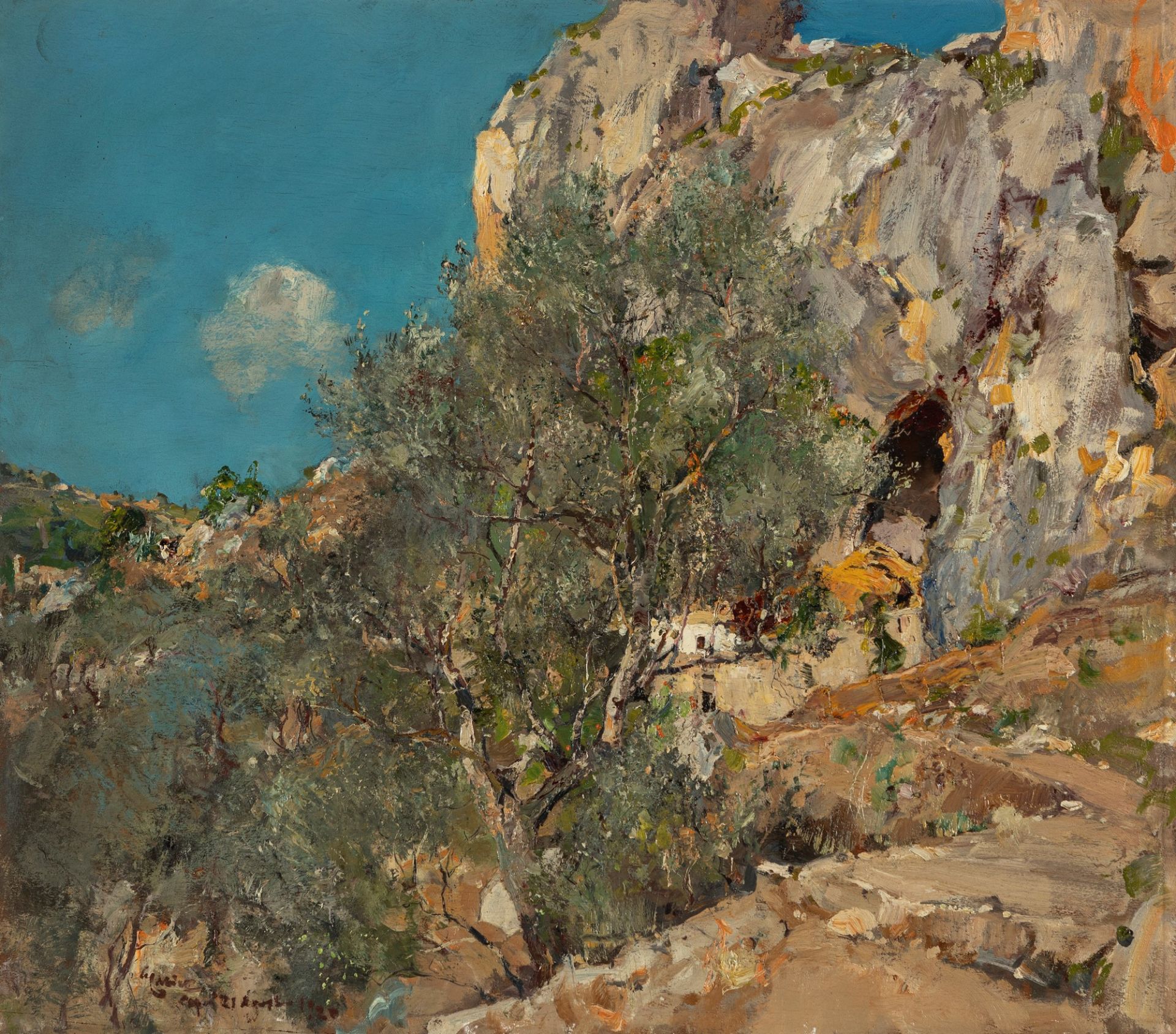 Giuseppe Casciaro (Ortelle 1863-Napoli 1945) - Capri, 1920