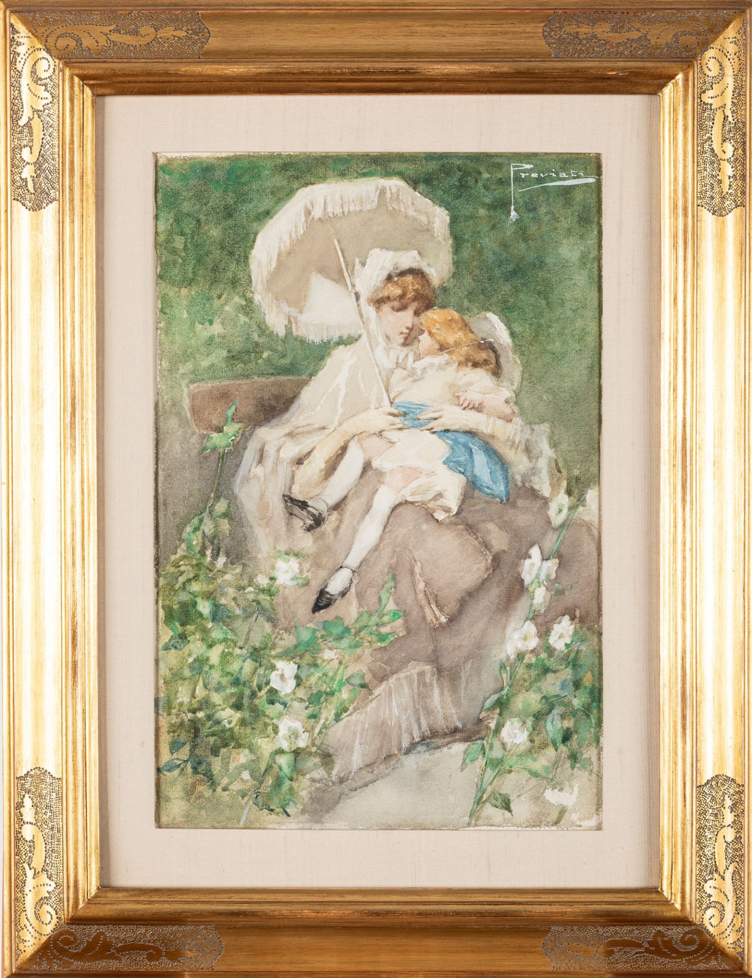 Gaetano Previati (Ferrara 1852-Lavagna 1920) - Maternal love - Image 5 of 6
