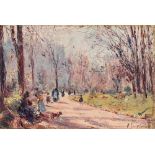 Pietro Scoppetta (Amalfi 1863-Napoli 1920) - Paris, Jardin des Tuileries