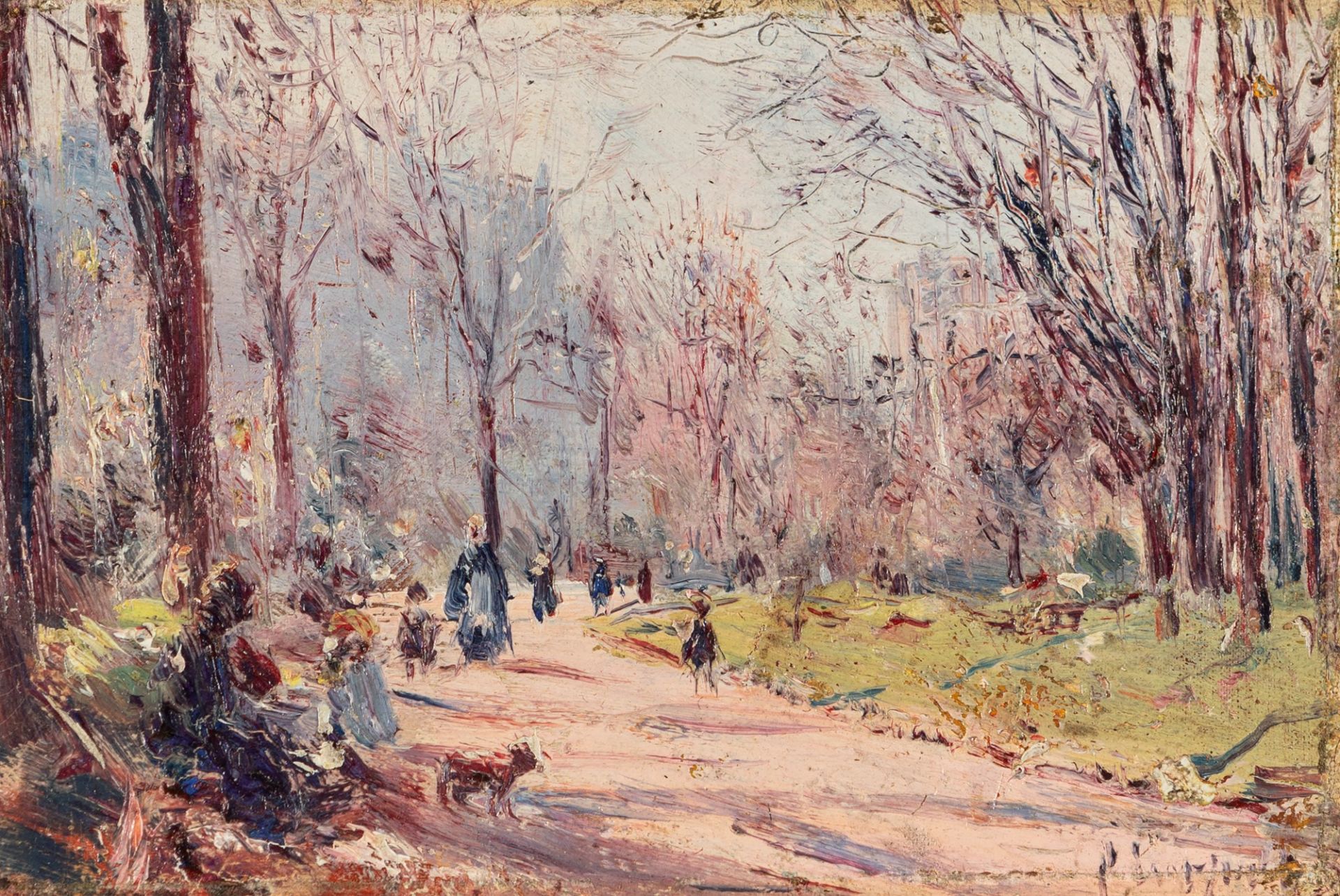 Pietro Scoppetta (Amalfi 1863-Napoli 1920) - Paris, Jardin des Tuileries