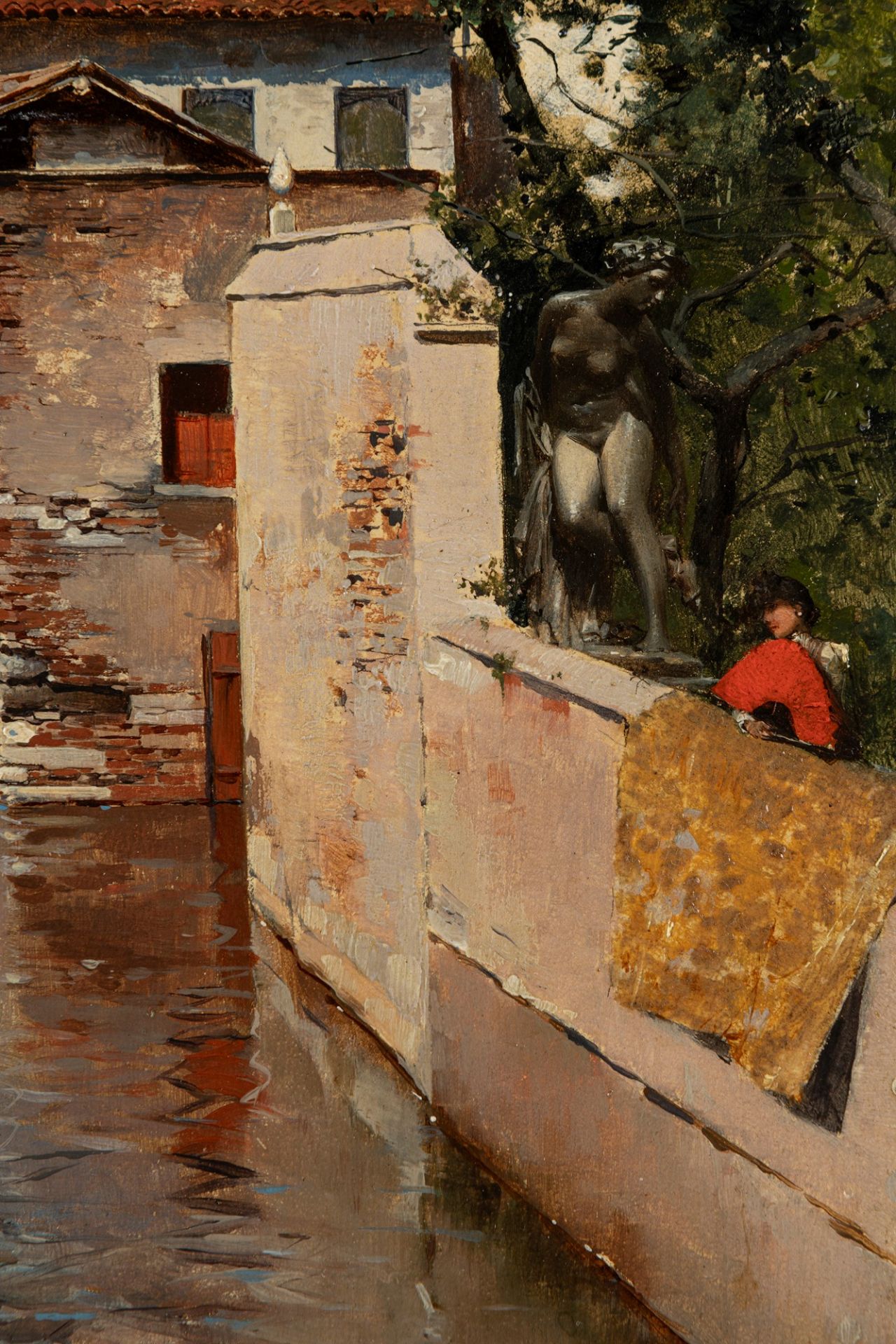 Rubens Santoro (Mongrassano 1859-Napoli 1942) - Venetian Canal - Image 6 of 9