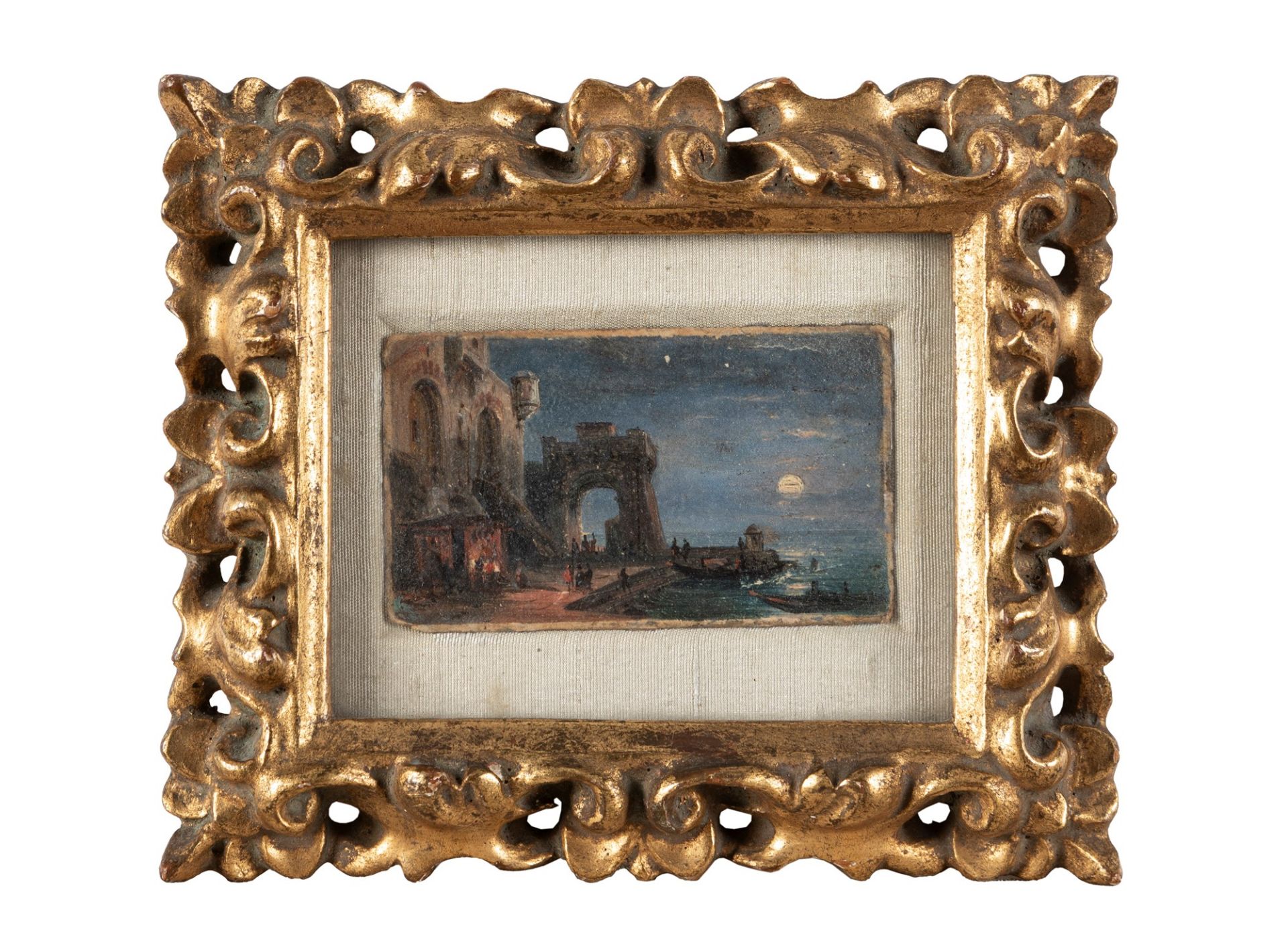Giovanni Renica (Montirone 1808-Brescia 1884) - Night at the port - Bild 2 aus 3