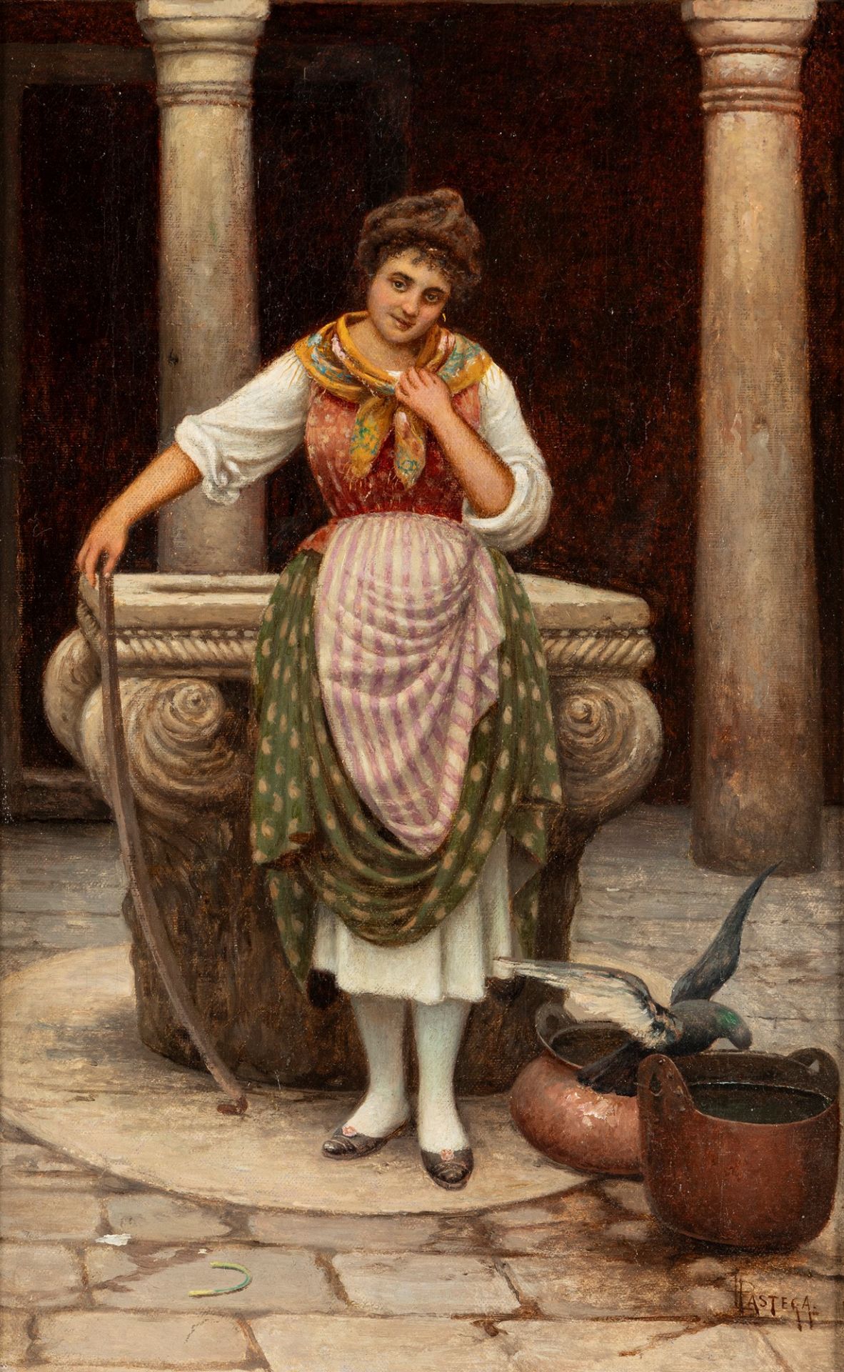 Luigi Pastega (Venezia 1858-Venezia 1927) - Venetian woman