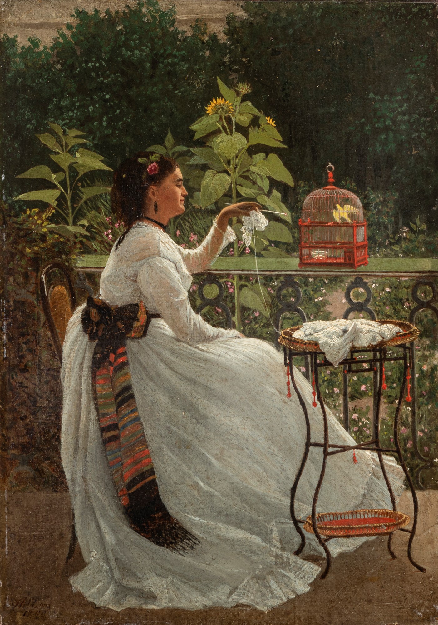 Florent Willems (Liegi 1823-Parigi 1905) - Pleasant hours, 1863