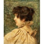 Roberto Fontana (Milano 1844-1907) - Female head, 1905