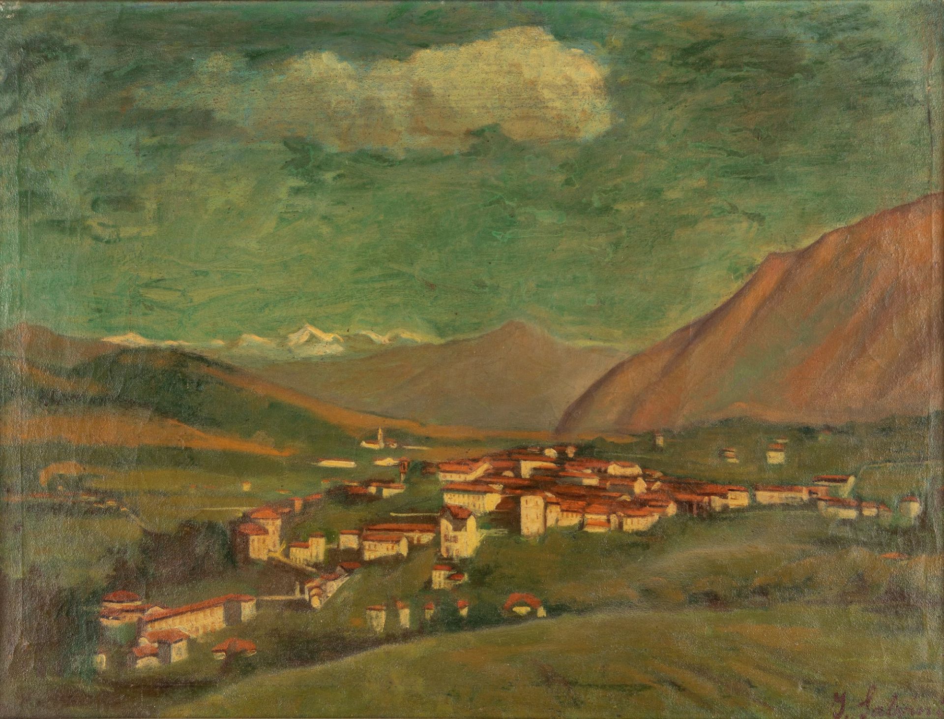 Innocente Salvini (Cocquio-Trevisago 1898-1979) - Gemonio, view of Monte Rosa, 1934