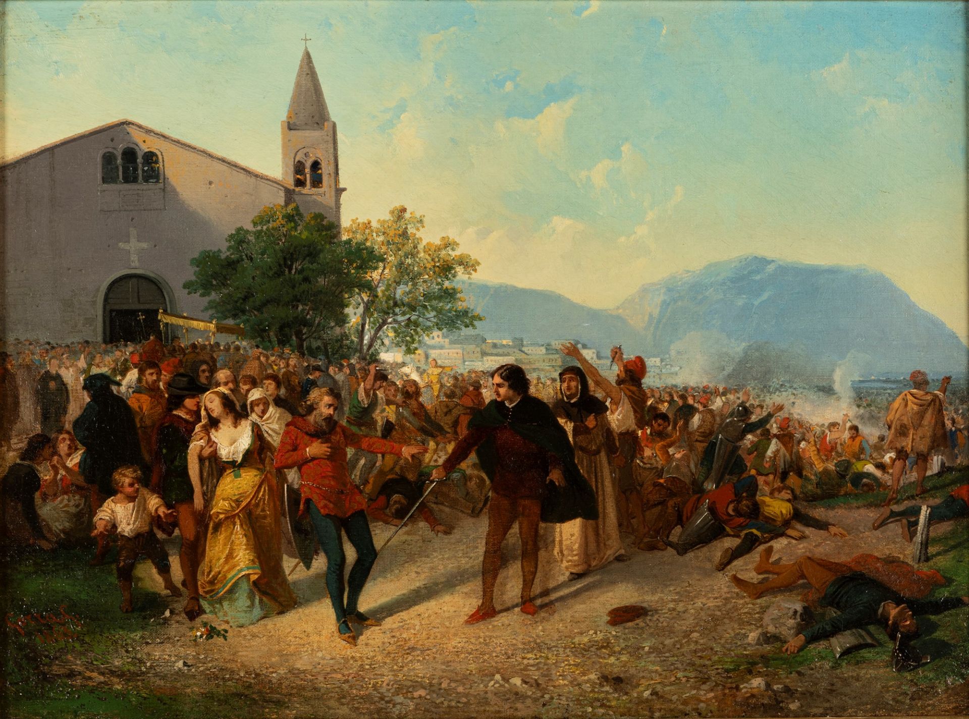 Giulio Gorra (Cremona 1832-Torino 1884) - Masaniello and Vespri Siciliani, 1863 - Bild 9 aus 15