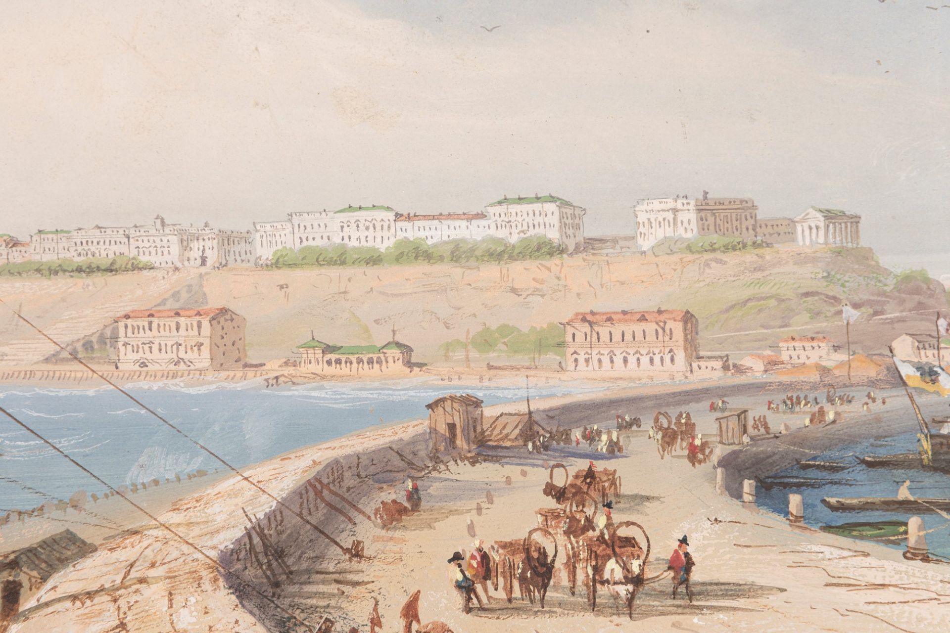 Carlo Bossoli (Lugano 1815-Torino 1884) - View of the Port of Odessa - Image 4 of 9
