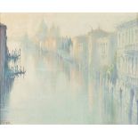 Gennaro Favai (Venezia 1879-1958) - Venice, sunrise from the Accademia bridge
