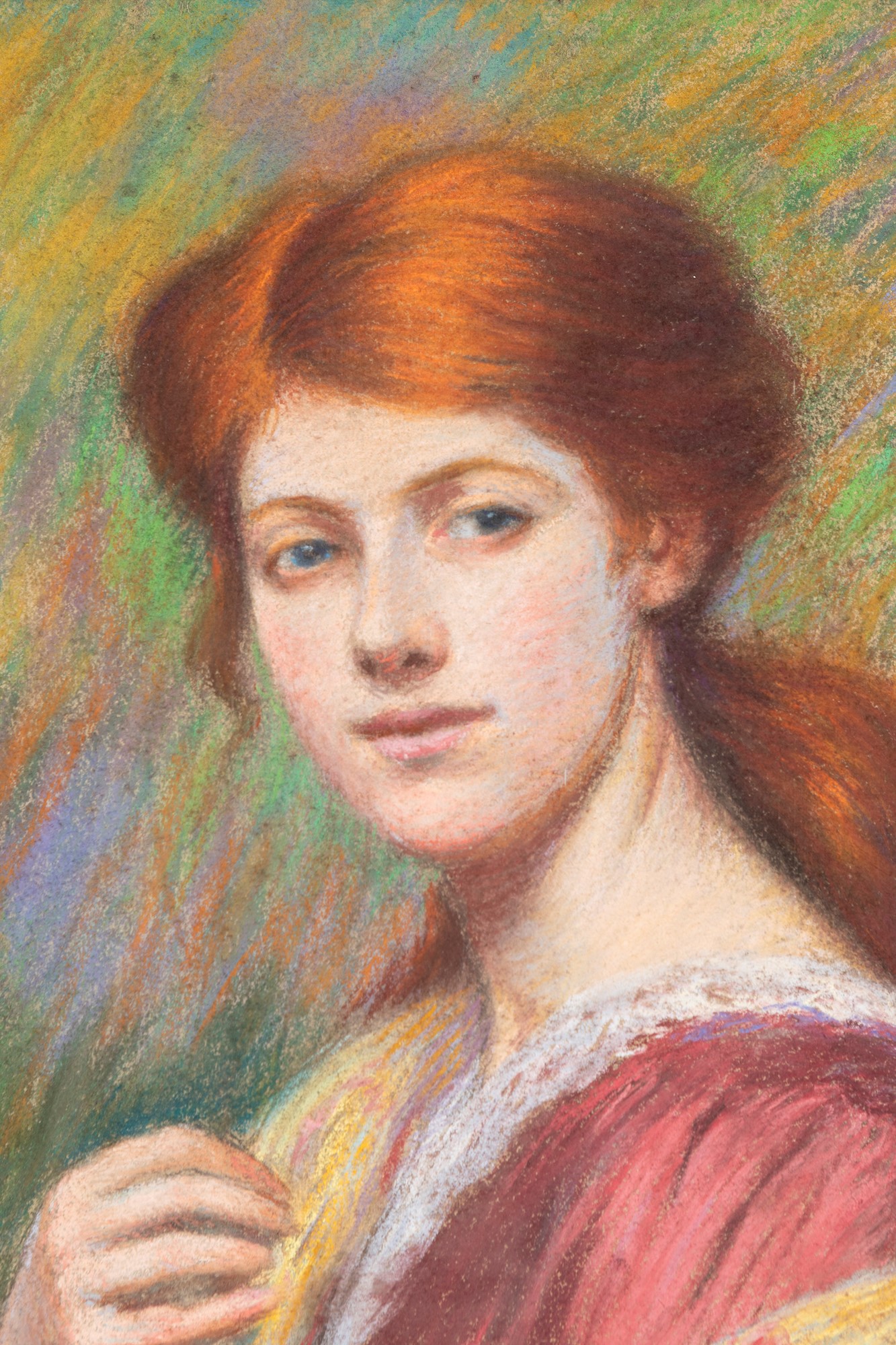 Federico Zandomeneghi (Venezia 1841-Parigi 1917) - Young lady with yellow shawl - Image 3 of 6