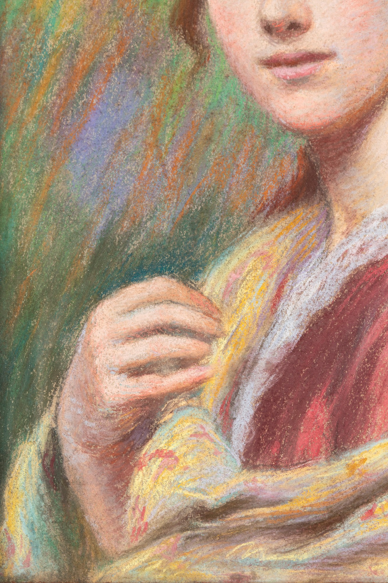 Federico Zandomeneghi (Venezia 1841-Parigi 1917) - Young lady with yellow shawl - Image 4 of 6