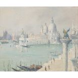 Gennaro Favai (Venezia 1879-1958) - Venice, Gray morning from Palazzo Ducale, 1941