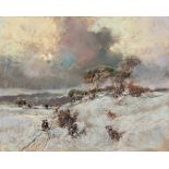 Giuseppe Casciaro (Ortelle 1863-Napoli 1945) - Winter landscape