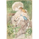 Gaetano Previati (Ferrara 1852-Lavagna 1920) - Maternal love