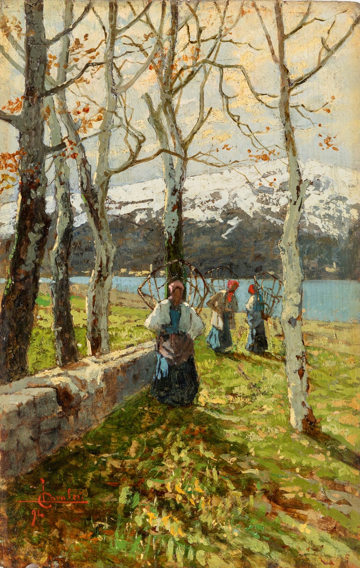 Ludovico Cavaleri (Milano 1867-Cuvio 1941) - Mottarone, Lago Maggiore, 1894