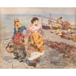 Edoardo Dalbono (Napoli 1841-1915) - Women on the shore
