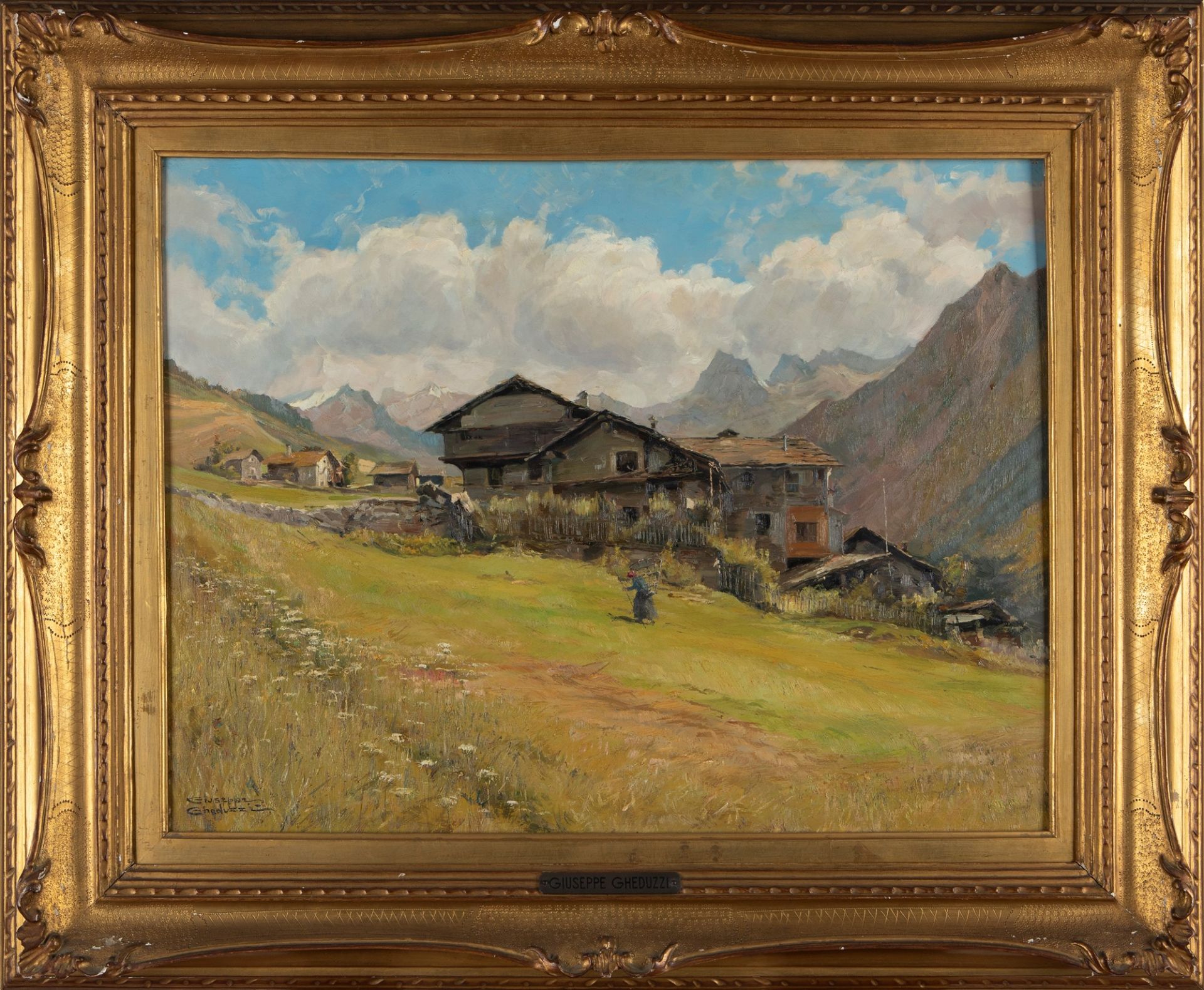 Giuseppe Gheduzzi (Crespellano 1889-Torino 1957) - Farmhouses in Pariasco - Image 2 of 3