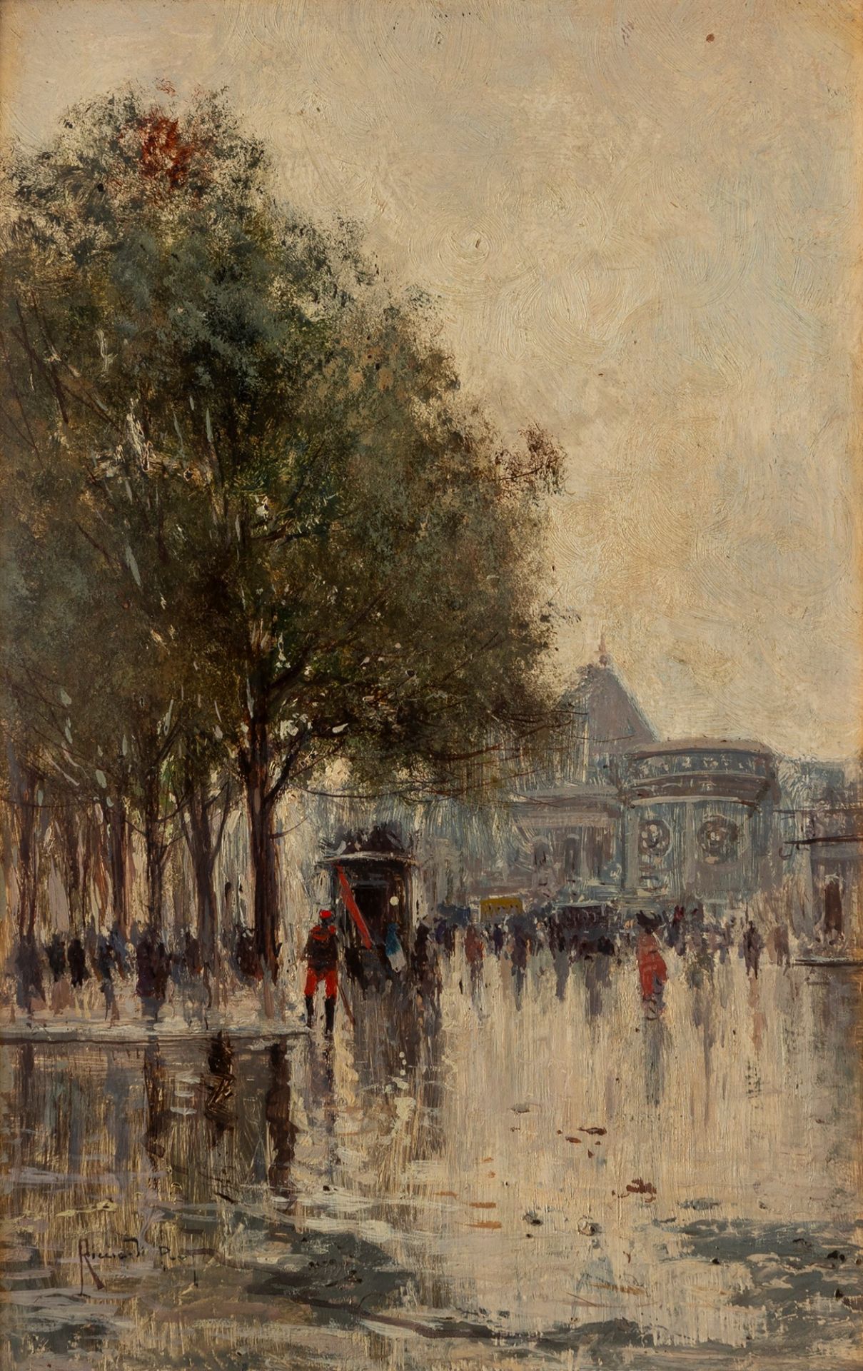 Oscar Ricciardi (Napoli 1864-1935) - Parisian glimpse