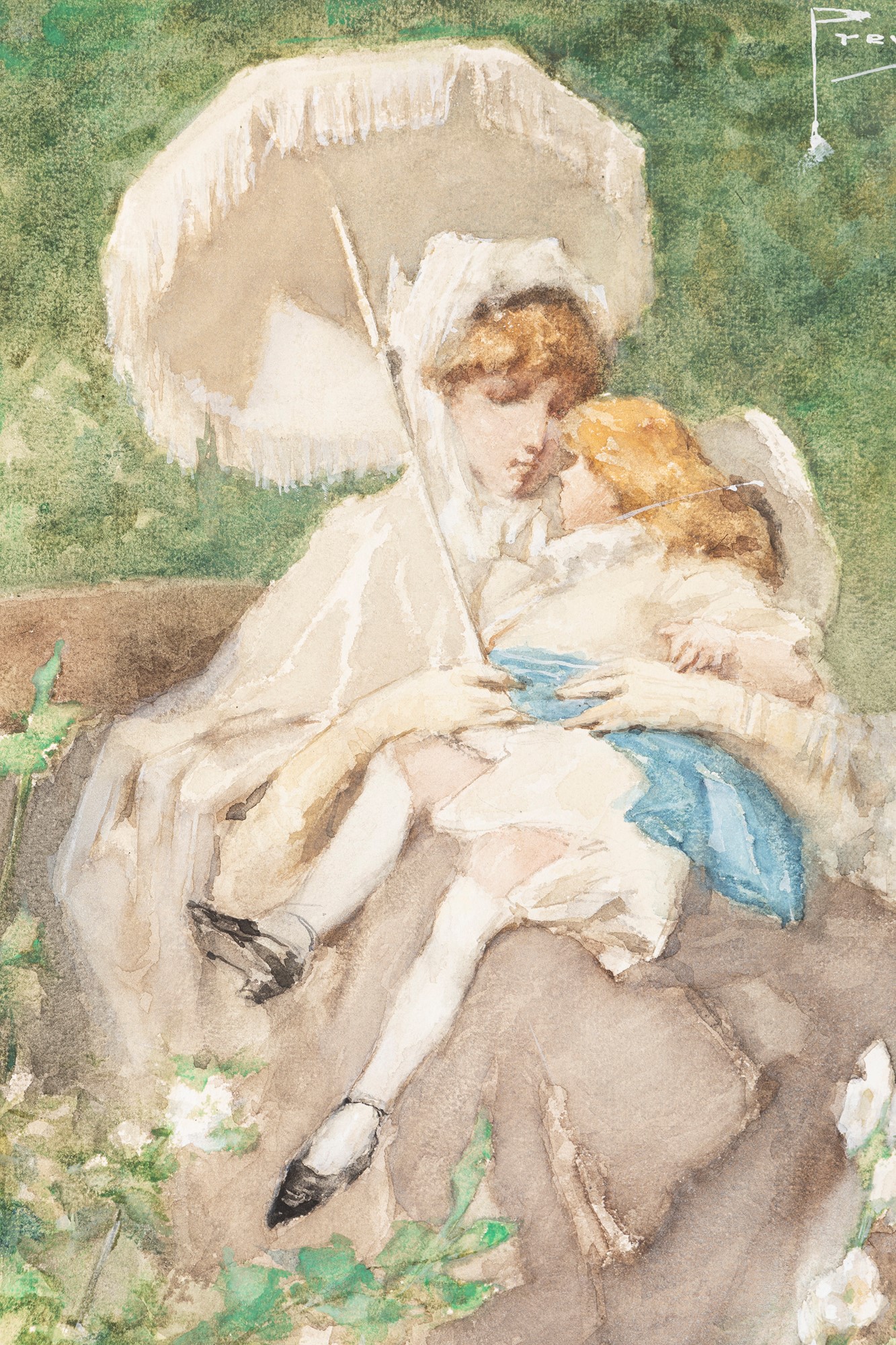 Gaetano Previati (Ferrara 1852-Lavagna 1920) - Maternal love - Image 2 of 6