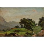 Achille Tominetti (Milano 1848-Miazzina 1917) - Landscape with figures