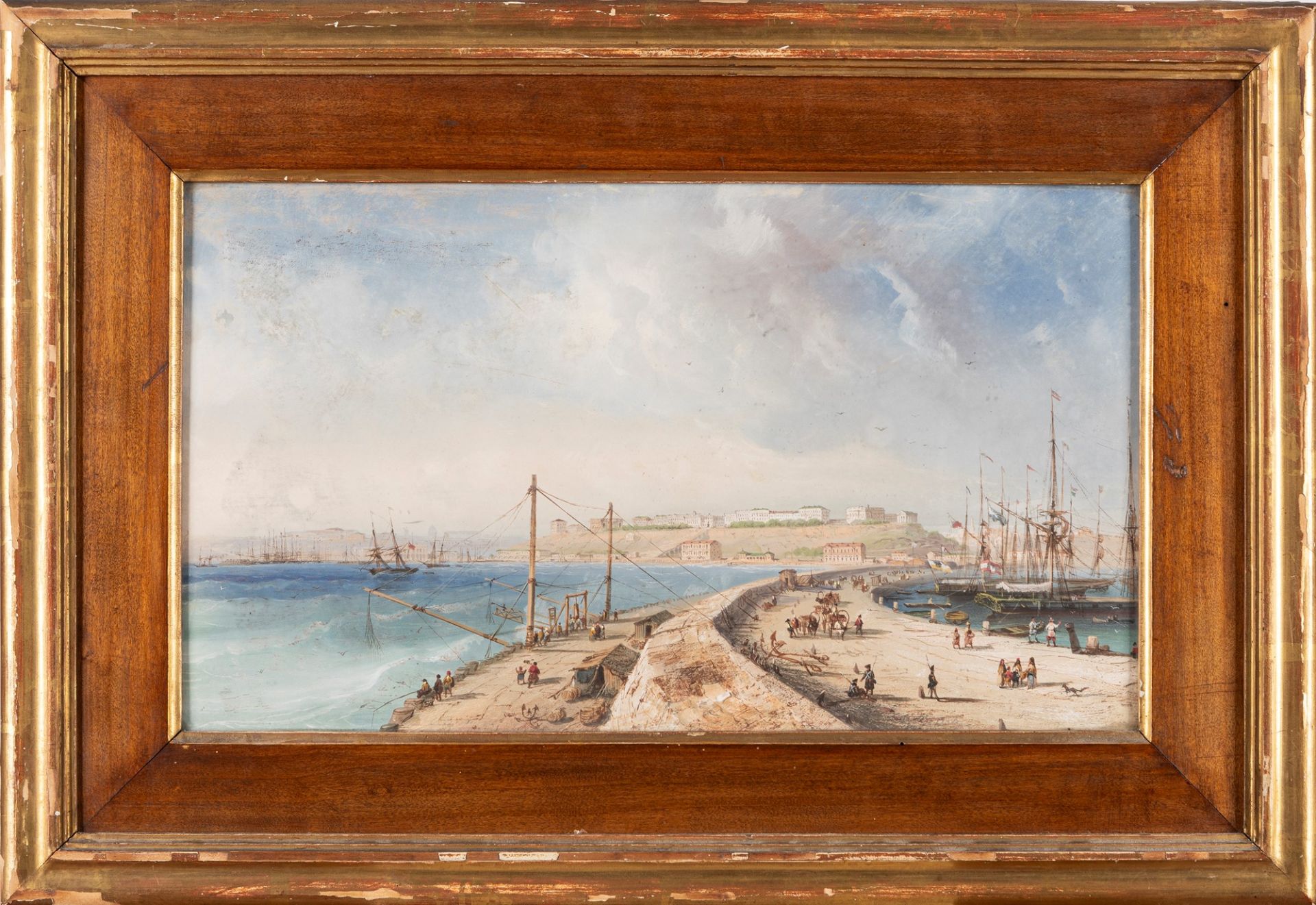 Carlo Bossoli (Lugano 1815-Torino 1884) - View of the Port of Odessa - Image 7 of 9