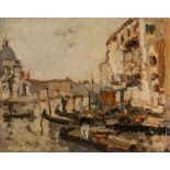 Domenico De Bernardi (Besozzo 1892-1963) - Rain in Venice, 1928