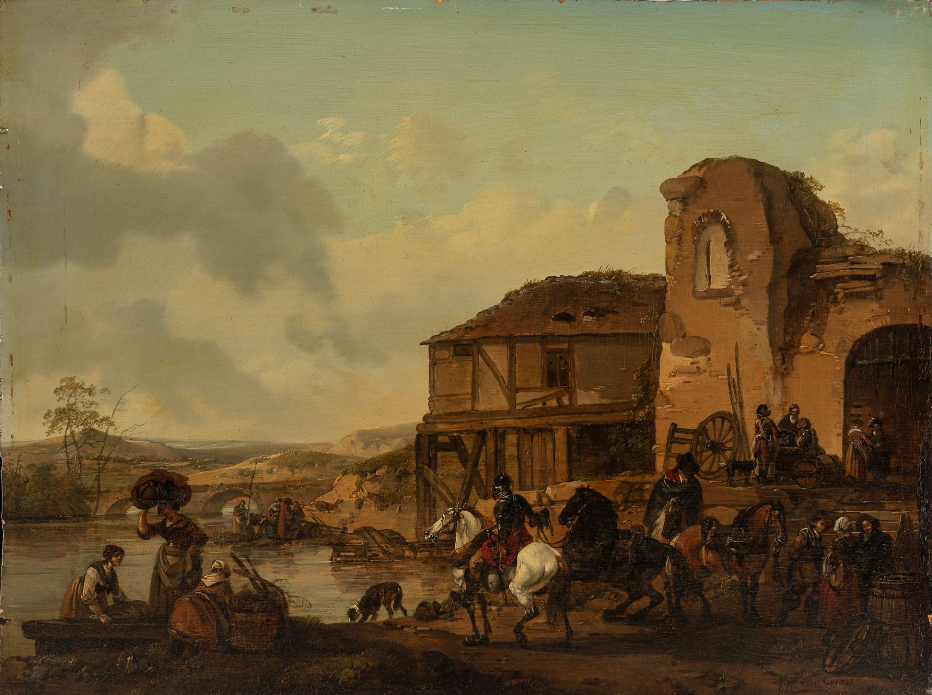 Giovanni Migliara (Alessandria 1785-Milano 1837) - Scene of popular life