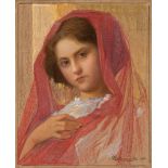 Giovanni Sottocornola (Milano 1855-Milano 1917) - Girl portrait, 1910