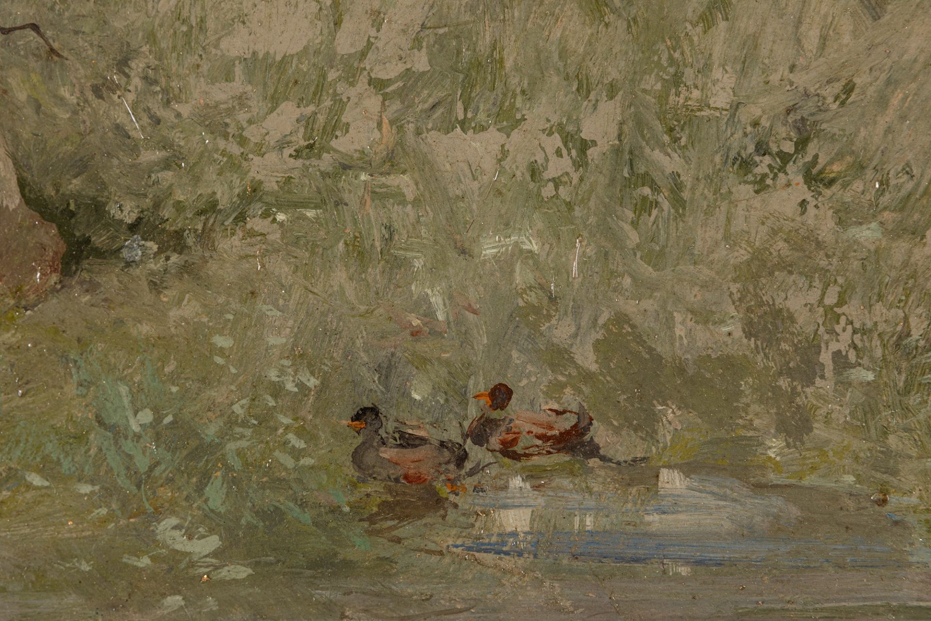 Pompeo Mariani (Monza 1857-Bordighera 1927) - Posa delle anitre Zelata, 1898 - Image 4 of 6