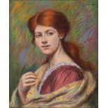 Federico Zandomeneghi (Venezia 1841-Parigi 1917) - Young lady with yellow shawl