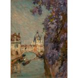 Ferruccio Scattola (Venezia 1873-Roma 1950) - Wisteria in Venice