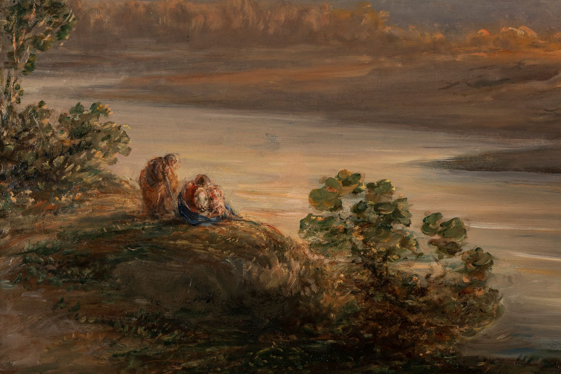 Giovanni Carnovali, detto il Piccio (Montegrino Valtravaglia 1804-Cremona 1873) - River landscape w - Bild 3 aus 6