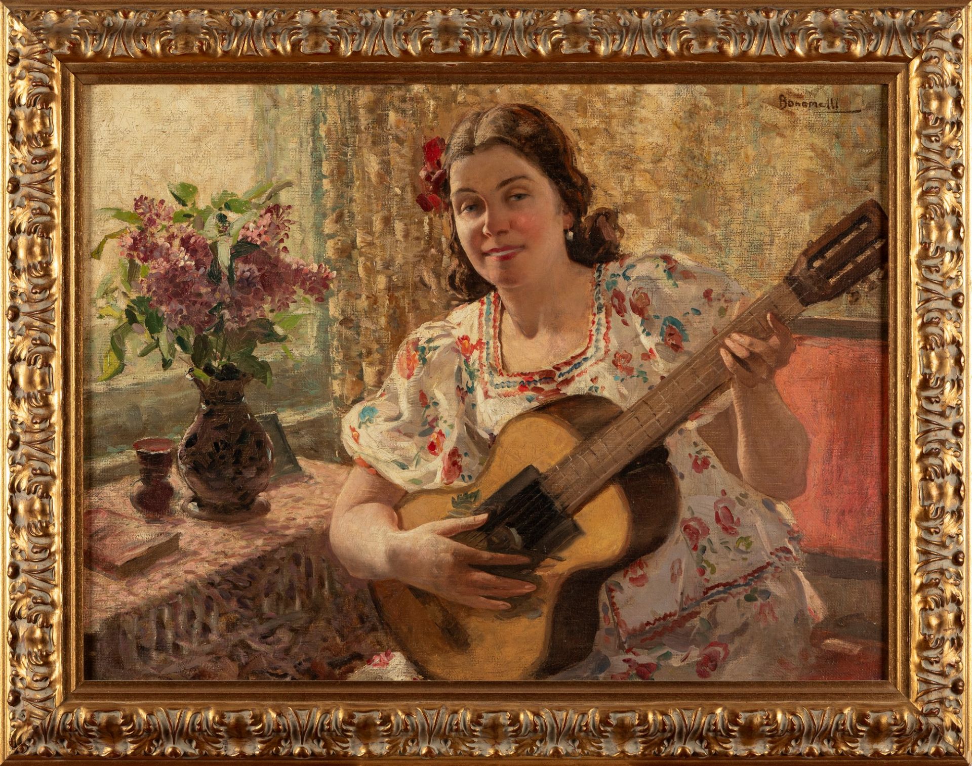 Romeo Bonomelli (Bergamo 1871-1943) - The guitar - Bild 2 aus 3